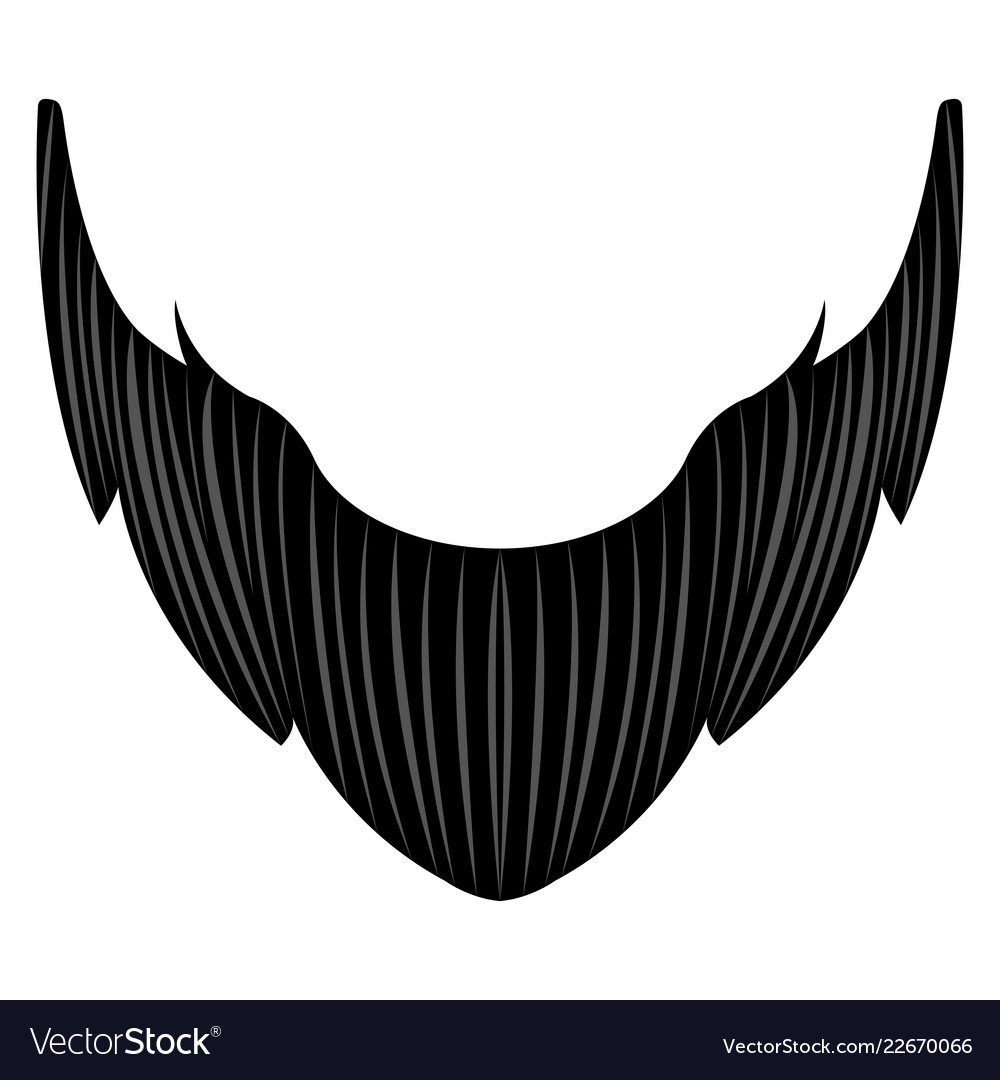 Isolated Detailed Beard Royalty Free Vector Image