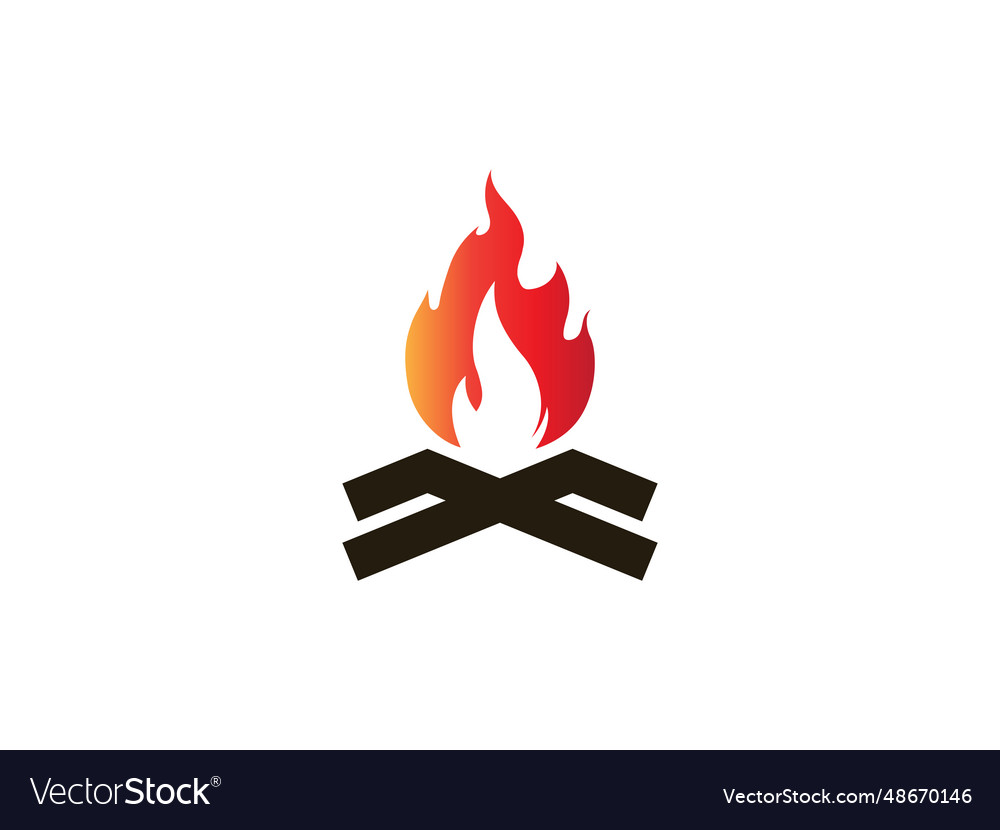 Fire Logo Icon Design Template Elements Royalty Free Vector