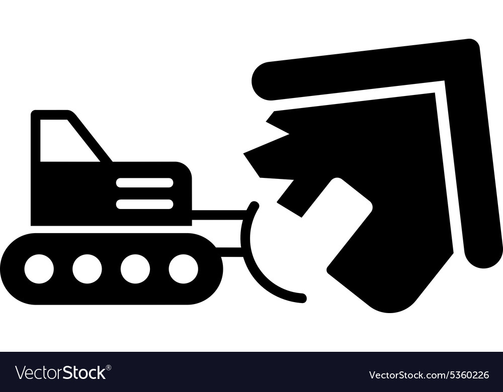 Demolition Icon Royalty Free Vector Image VectorStock