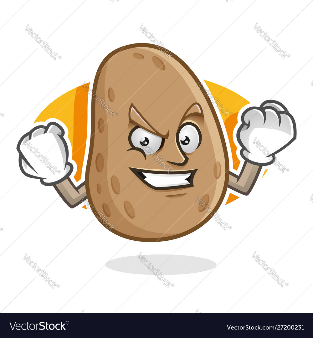 Potato Character Design Or Mascot Perfect Vector Image