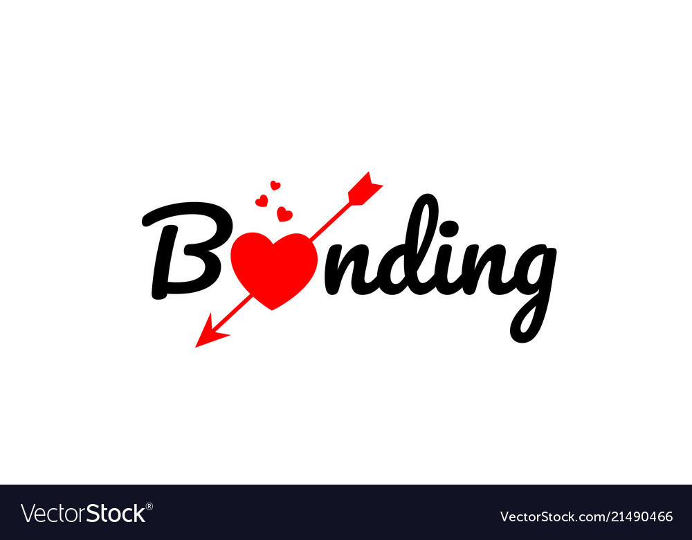 Bonding Word Text Typography Design Logo Icon Vector Image