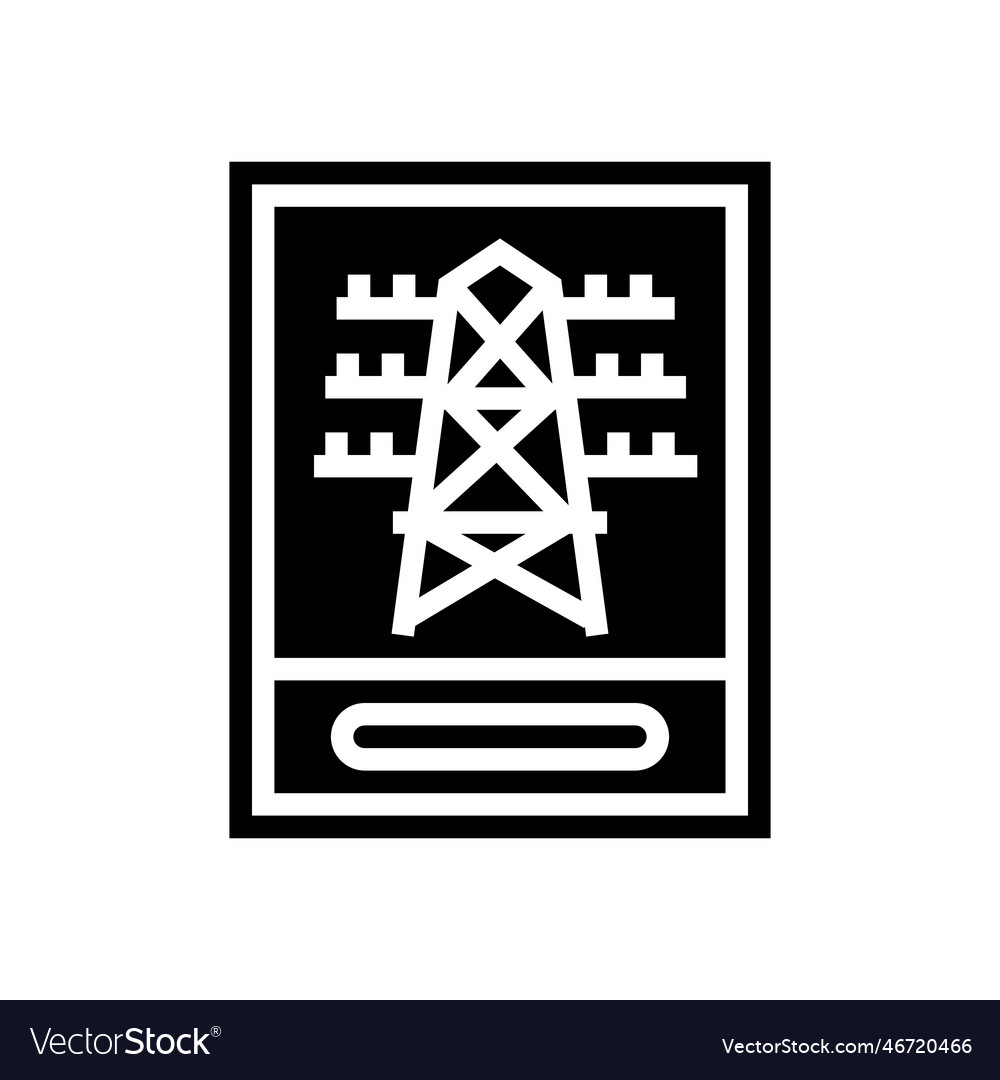 Hidh Electricity Glyph Icon Royalty Free Vector Image