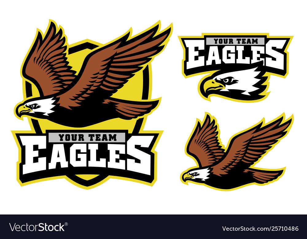 Flying Bald Eagle Mascot Royalty Free Vector Image