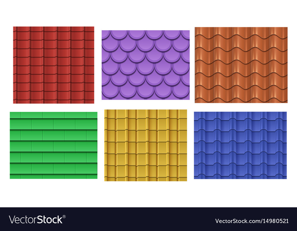 Seamless Roof Tiles Royalty Free Vector Image Vectorstock