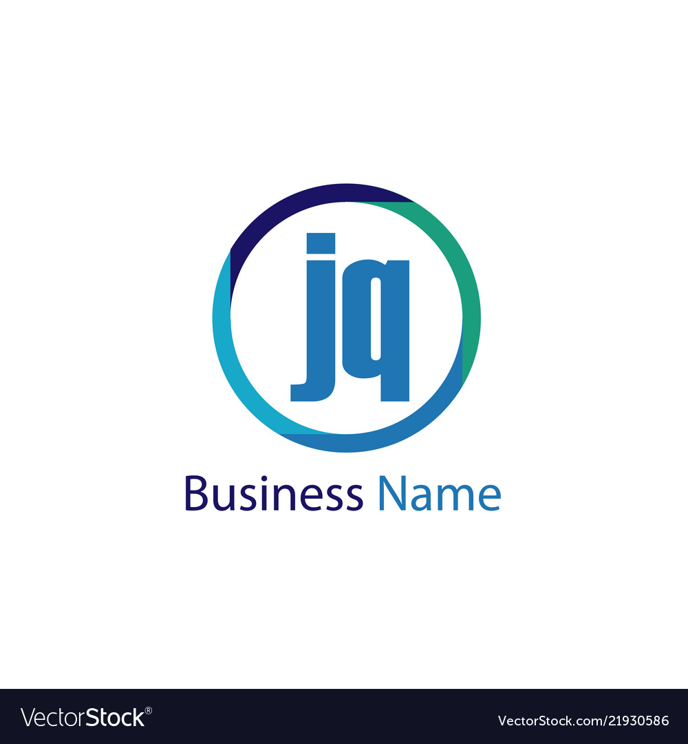 Initial Letter Jq Logo Template Design Royalty Free Vector