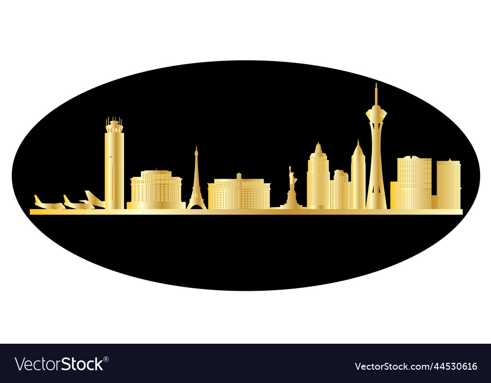 Las Vegas City Skyline Royalty Free Vector Image