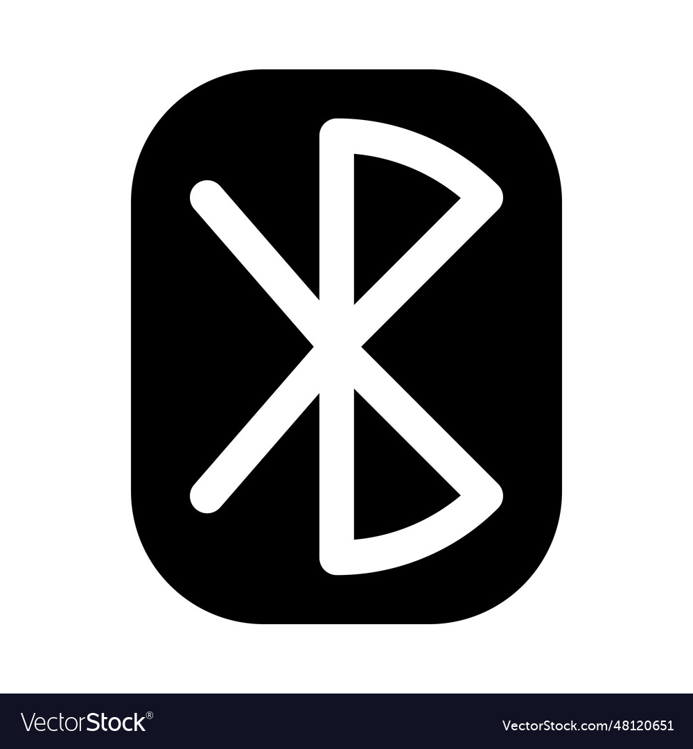 Bluetooth Glyph Icon For Personal And Commercial Vector Image