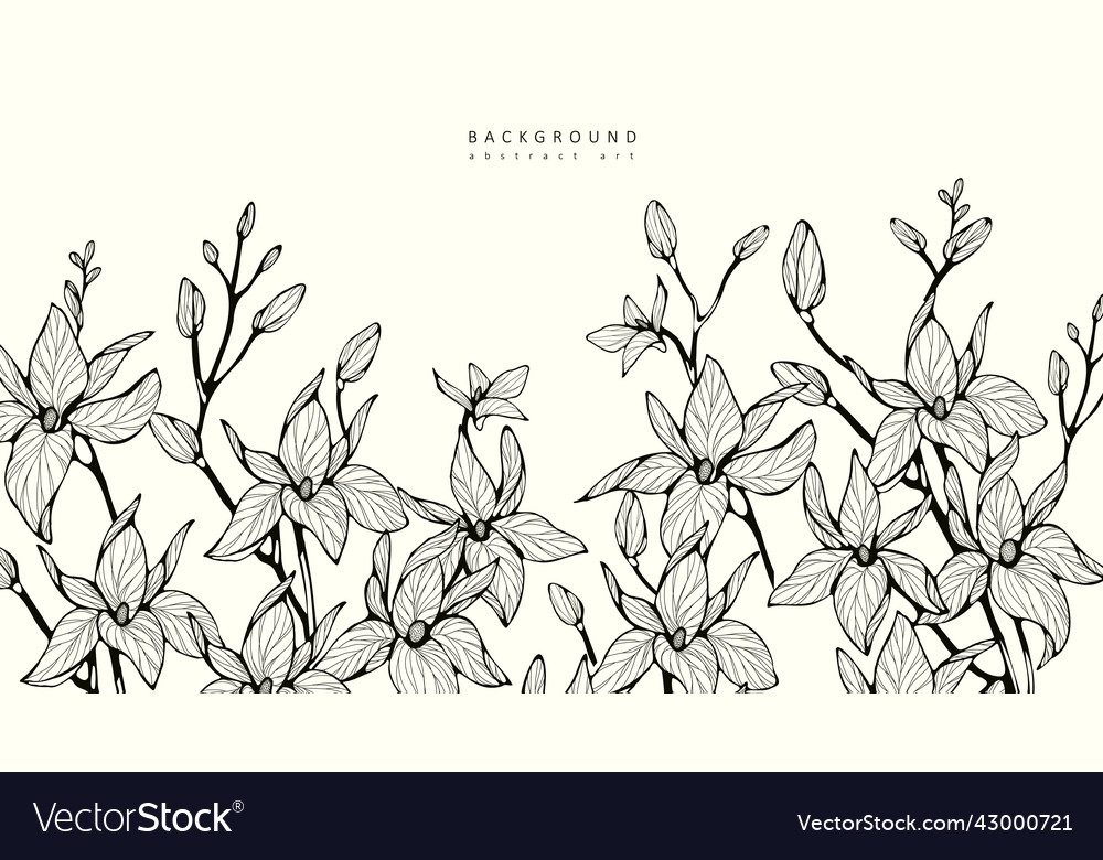 Luxury Botanical Background With Trendy Royalty Free Vector