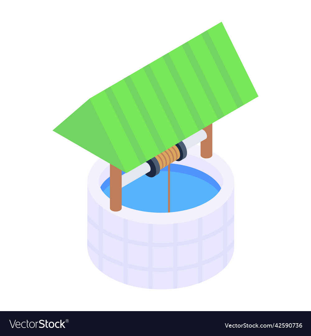 Water Well Royalty Free Vector Image Vectorstock