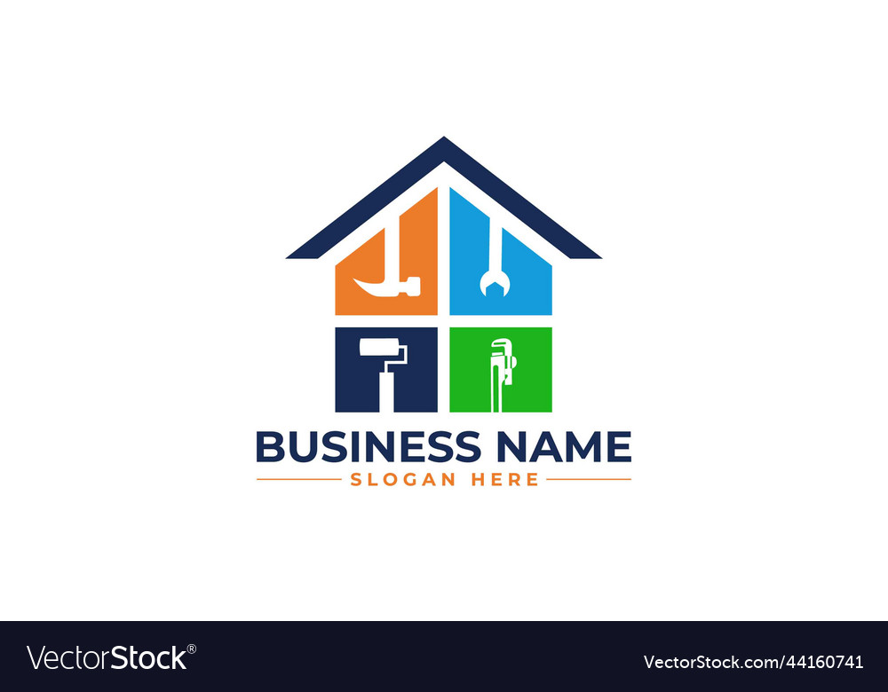 Home Repair Roofing Remodeling Handyman Logo Vector Image