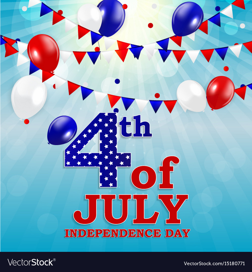 Fourth Of July Independence Day The United Vector Image