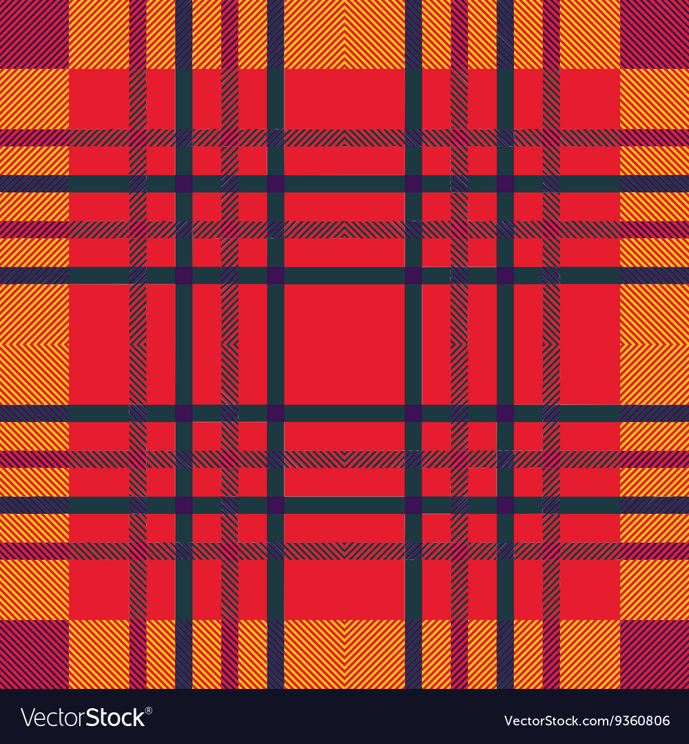 Plaid Seamless Tartan Pattern Twill Texture Vector Image