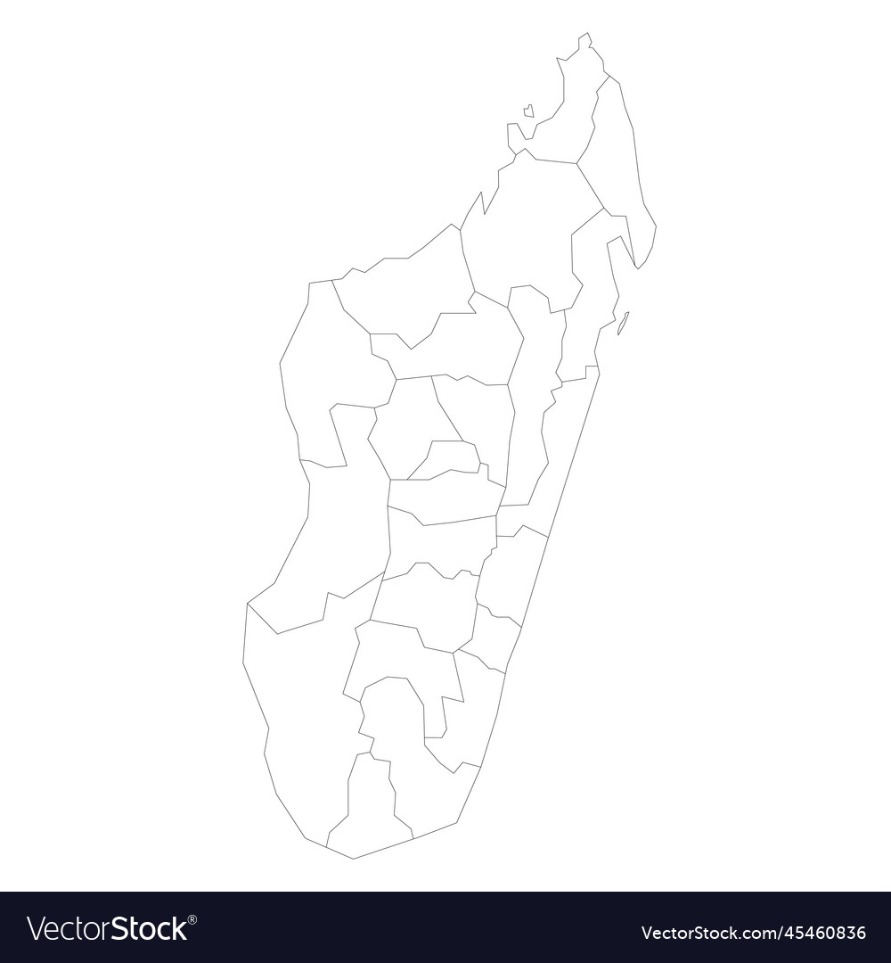 Madagascar Political Map Of Administrative Vector Image