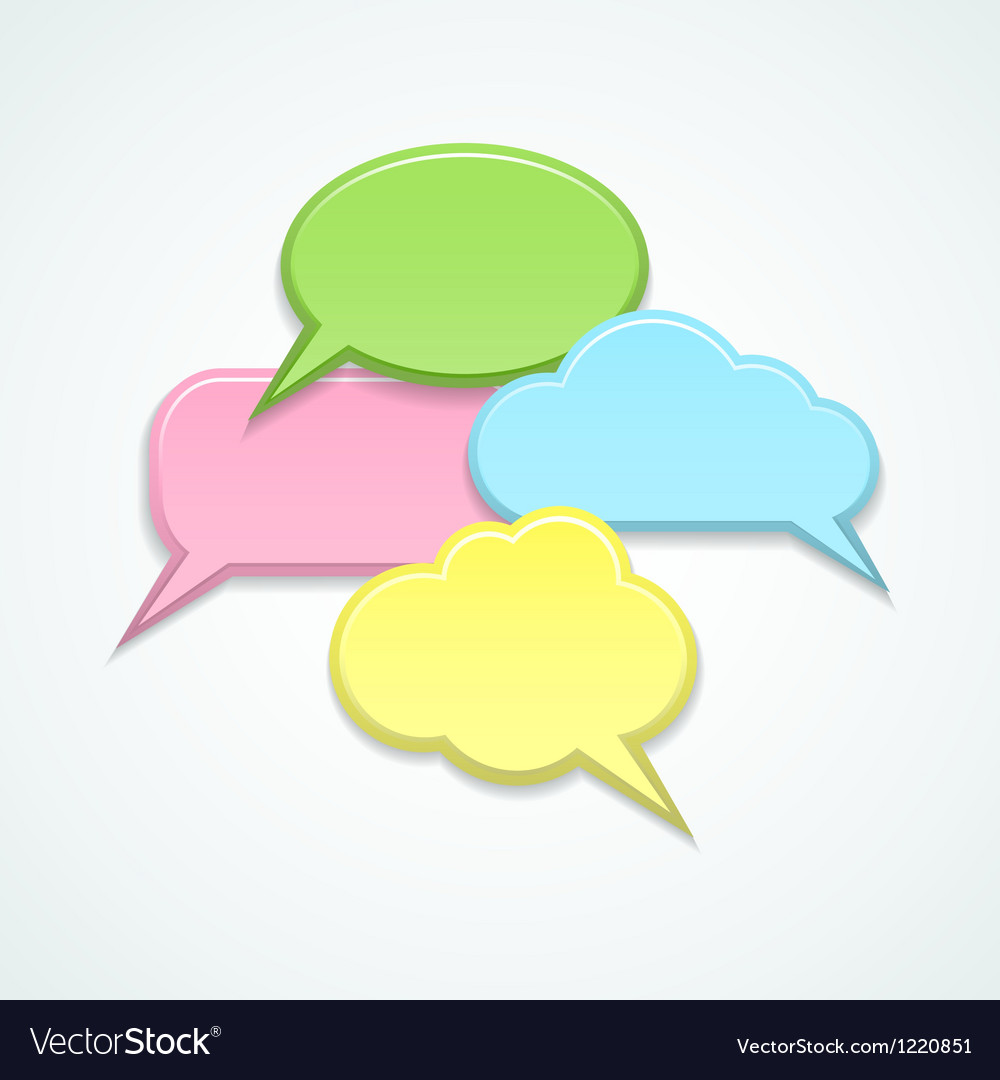 Speech Bubbles Background Royalty Free Vector Image