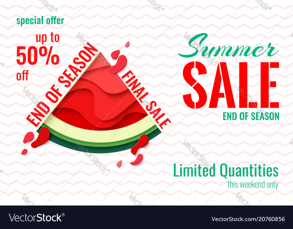 Summer Sale Template Banner Royalty Free Vector Image