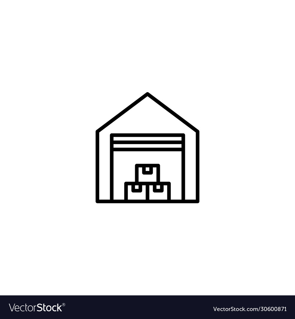 Warehouse Storage Icon Royalty Free Vector Image