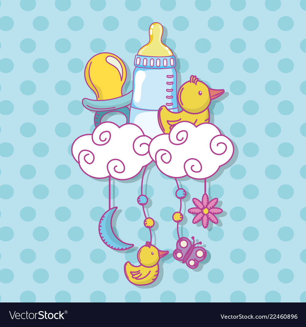 Baby Shower Cartoons Royalty Free Vector Image