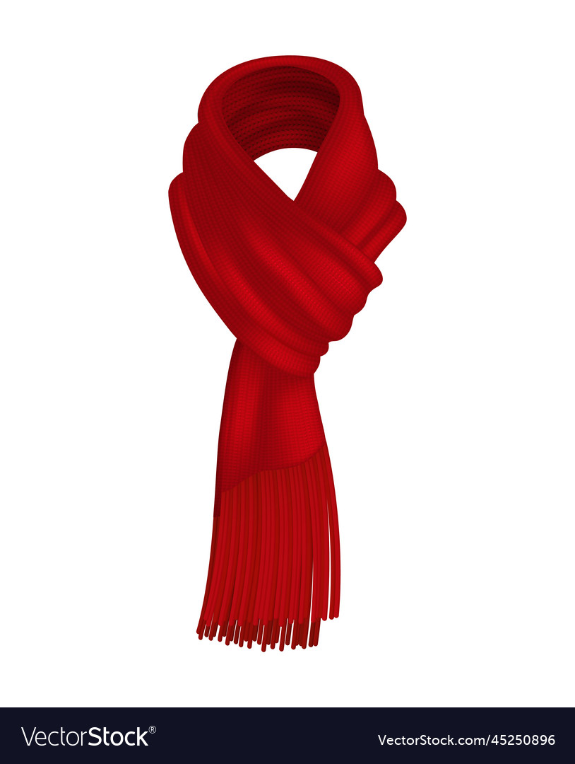 Realistic Scarf Royalty Free Vector Image VectorStock