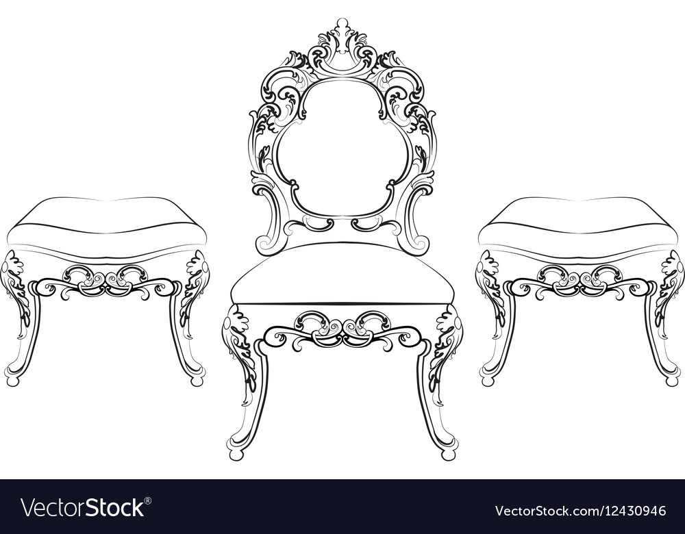 Рококо мебель рисунок