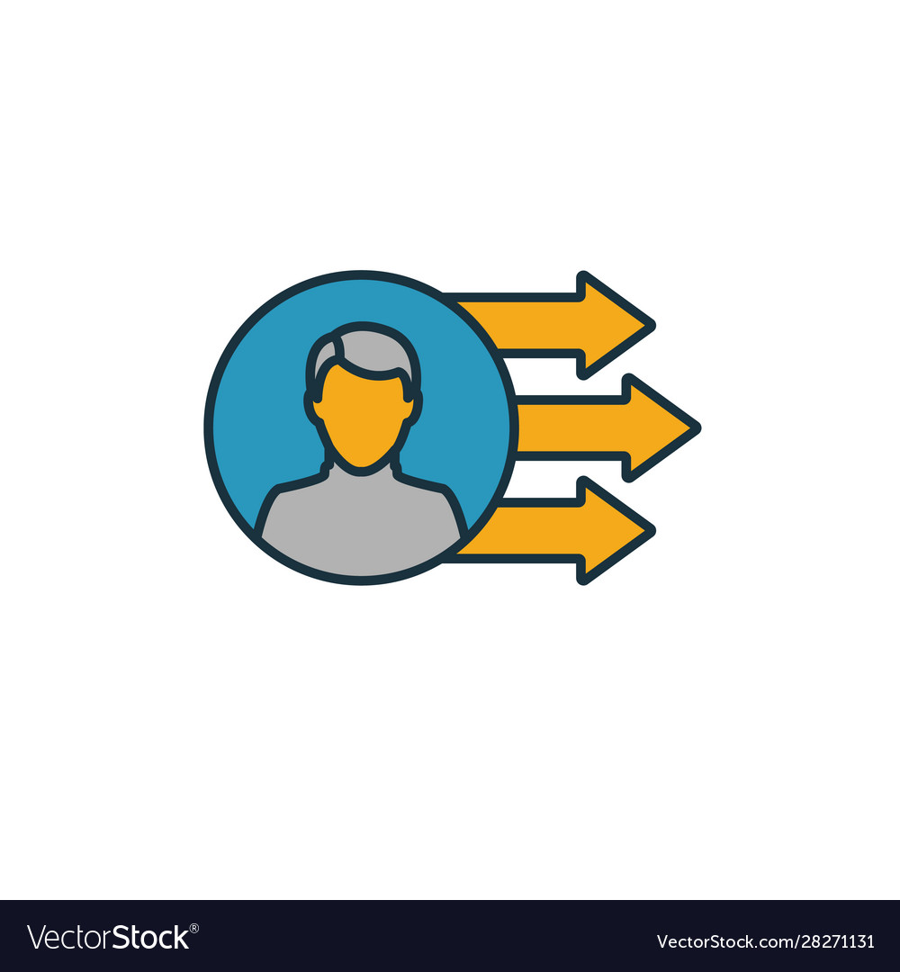 Leadership Approach Icon Simple Element From Risk Vector Image