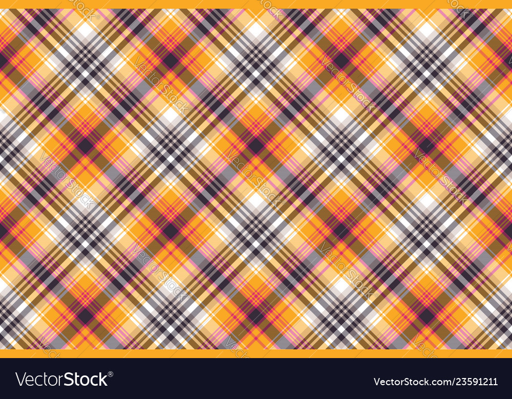 Orange Plaid Seamless Pattern Royalty Free Vector Image