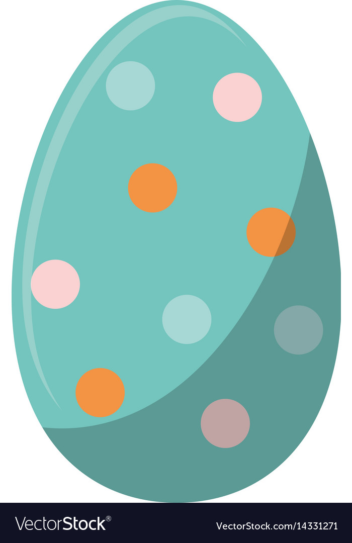 Decorative Egg Easter Polka Dots Royalty Free Vector Image