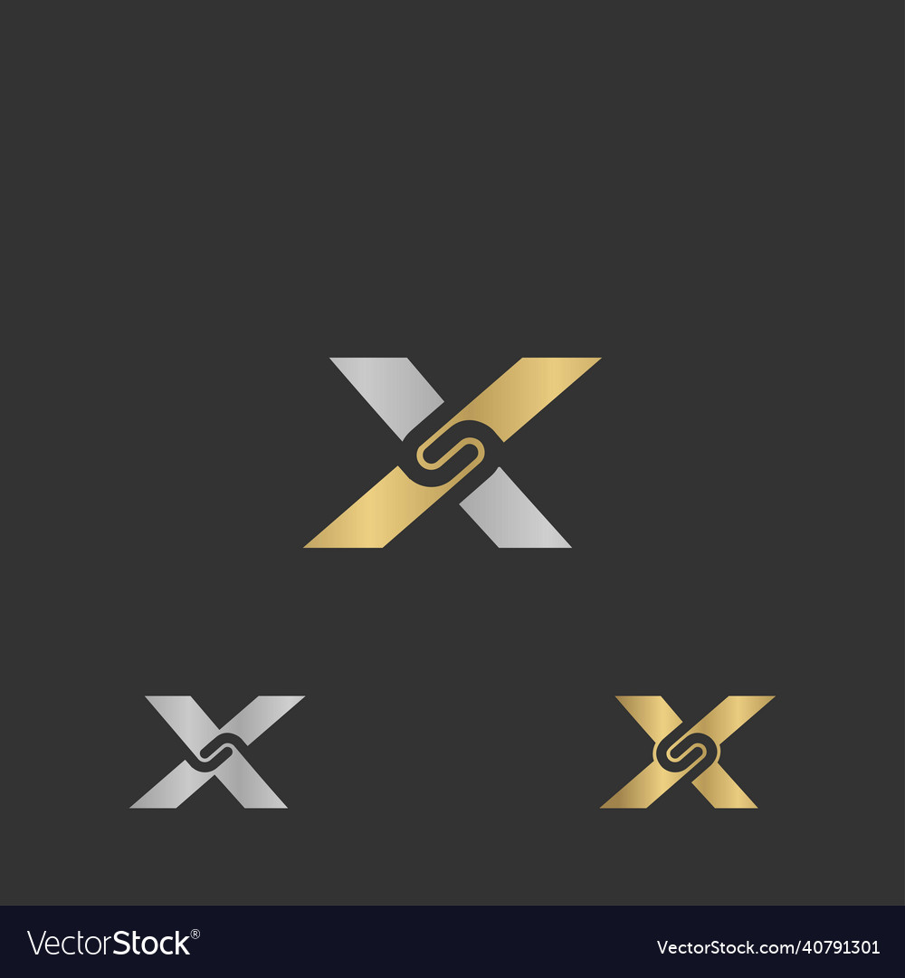 Alphabet Initials Logo Xs Sx X And S Royalty Free Vector