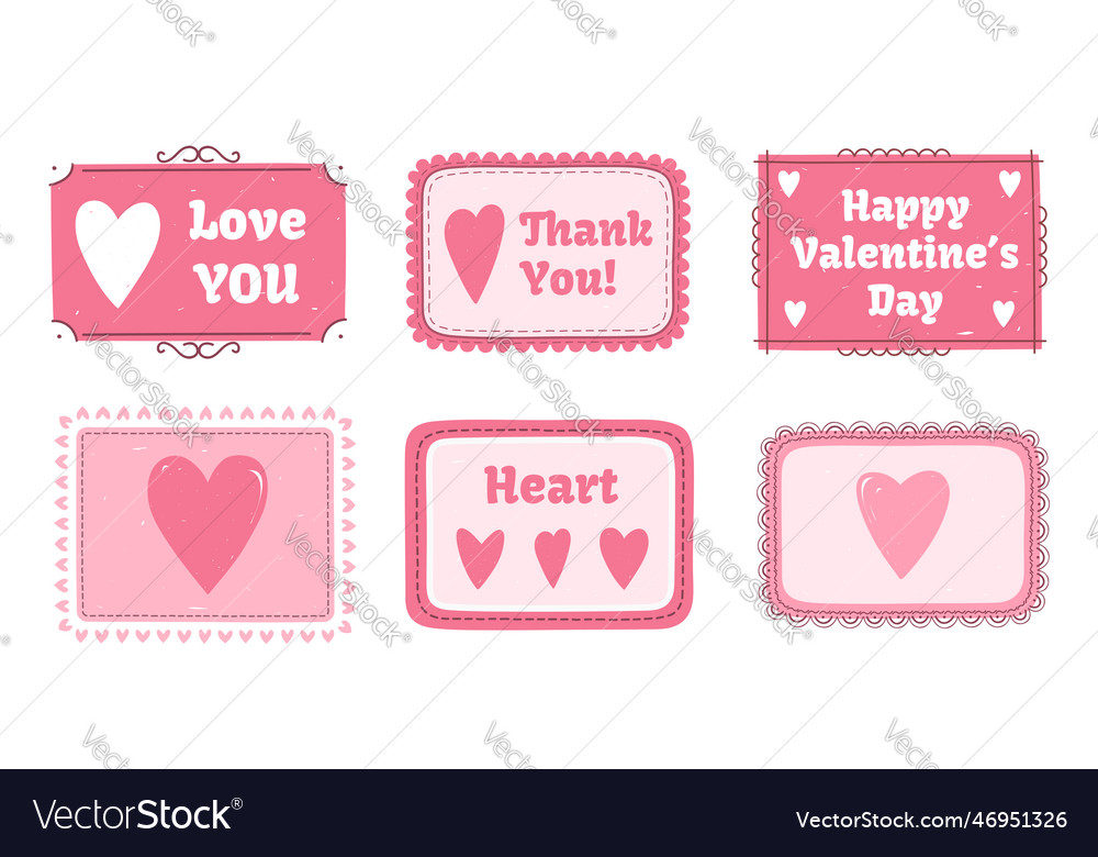 Frames With Hearts Royalty Free Vector Image Vectorstock