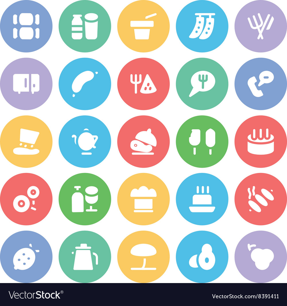 Food Icons 4 Royalty Free Vector Image VectorStock