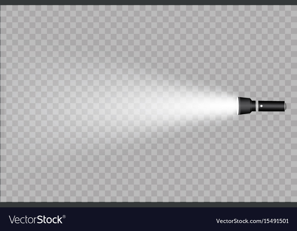 Flashlight On A Transparent Background Royalty Free Vector