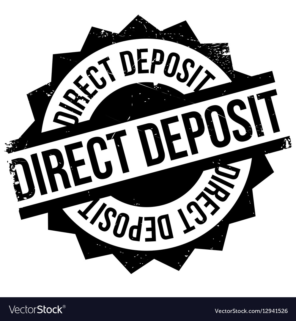 Direct Deposit Rubber Stamp Royalty Free Vector Image