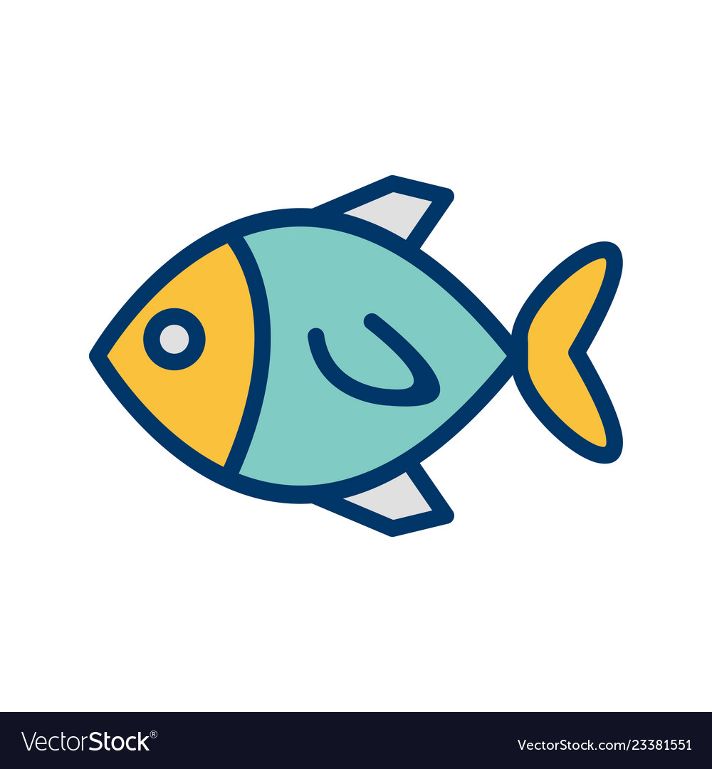 Fish Icon Royalty Free Vector Image Vectorstock