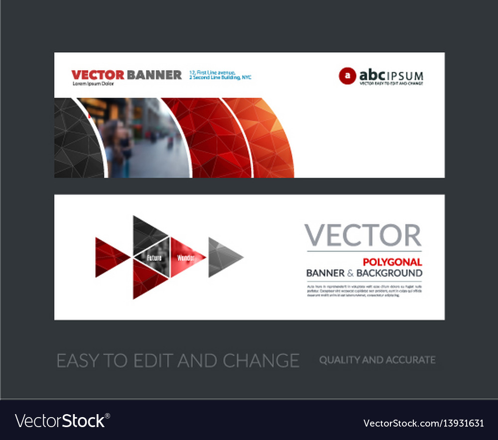 Set Of Modern Horizontal Website Banners Vector Image