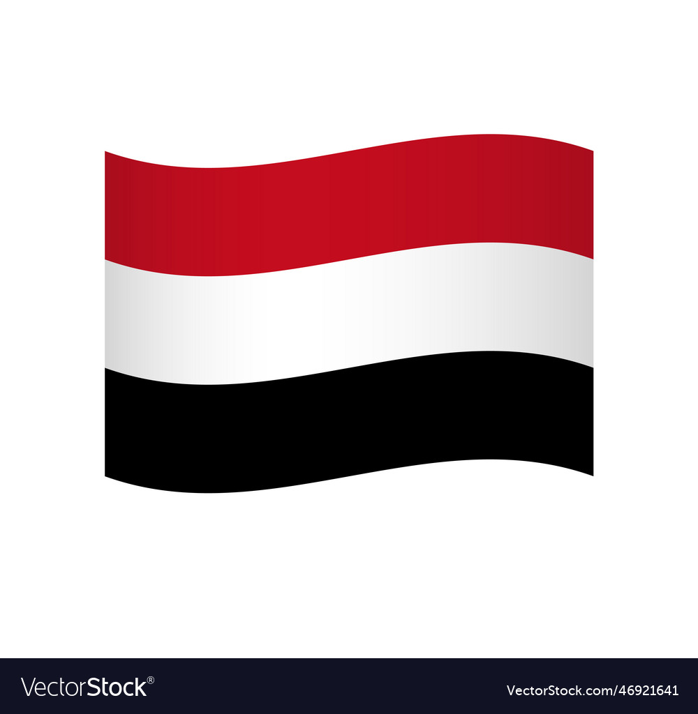 Wavy Flag Of Yemen Royalty Free Vector Image VectorStock