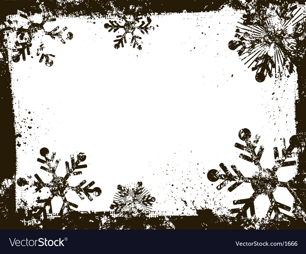 Grunge Snowflakes Royalty Free Vector Image Vectorstock