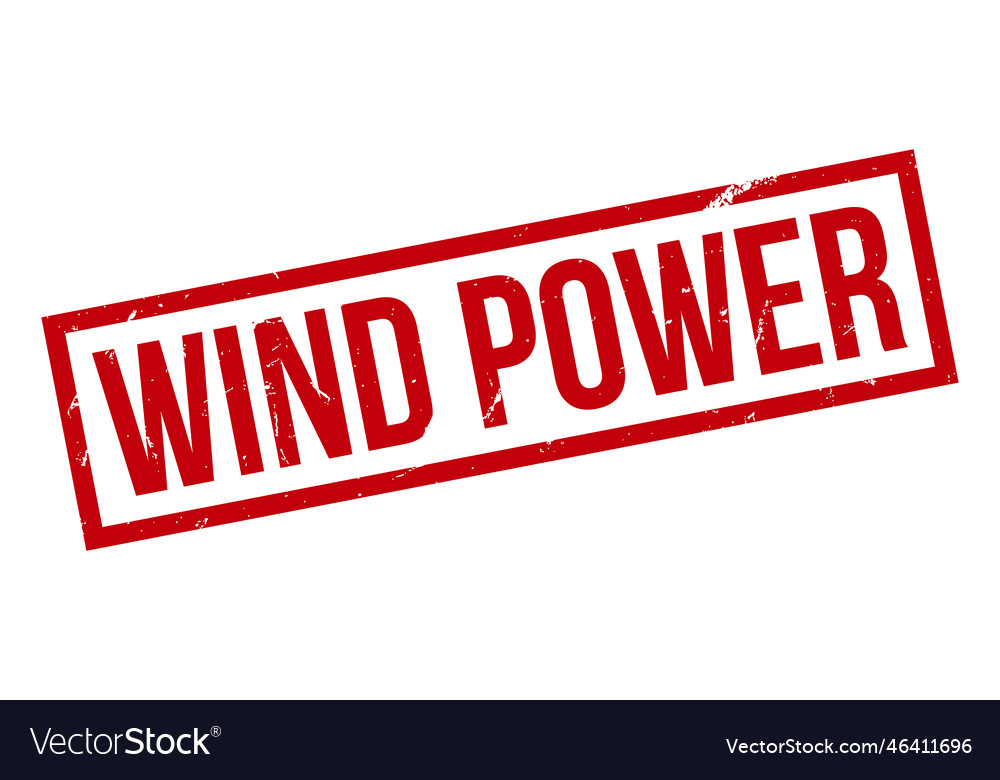 Red Wind Power Rubber Stamp Seal Royalty Free Vector Image