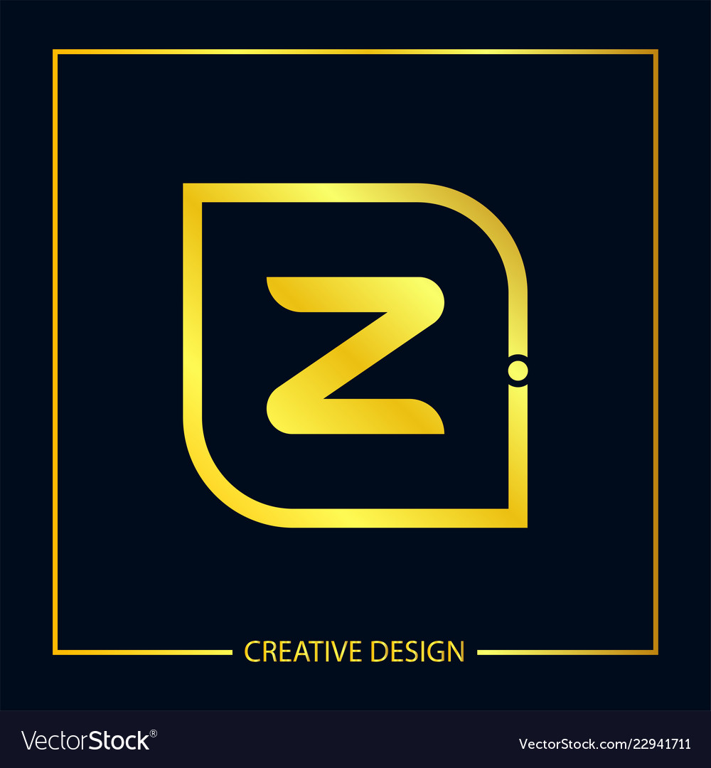 Initial Letter Z Logo Template Design Royalty Free Vector