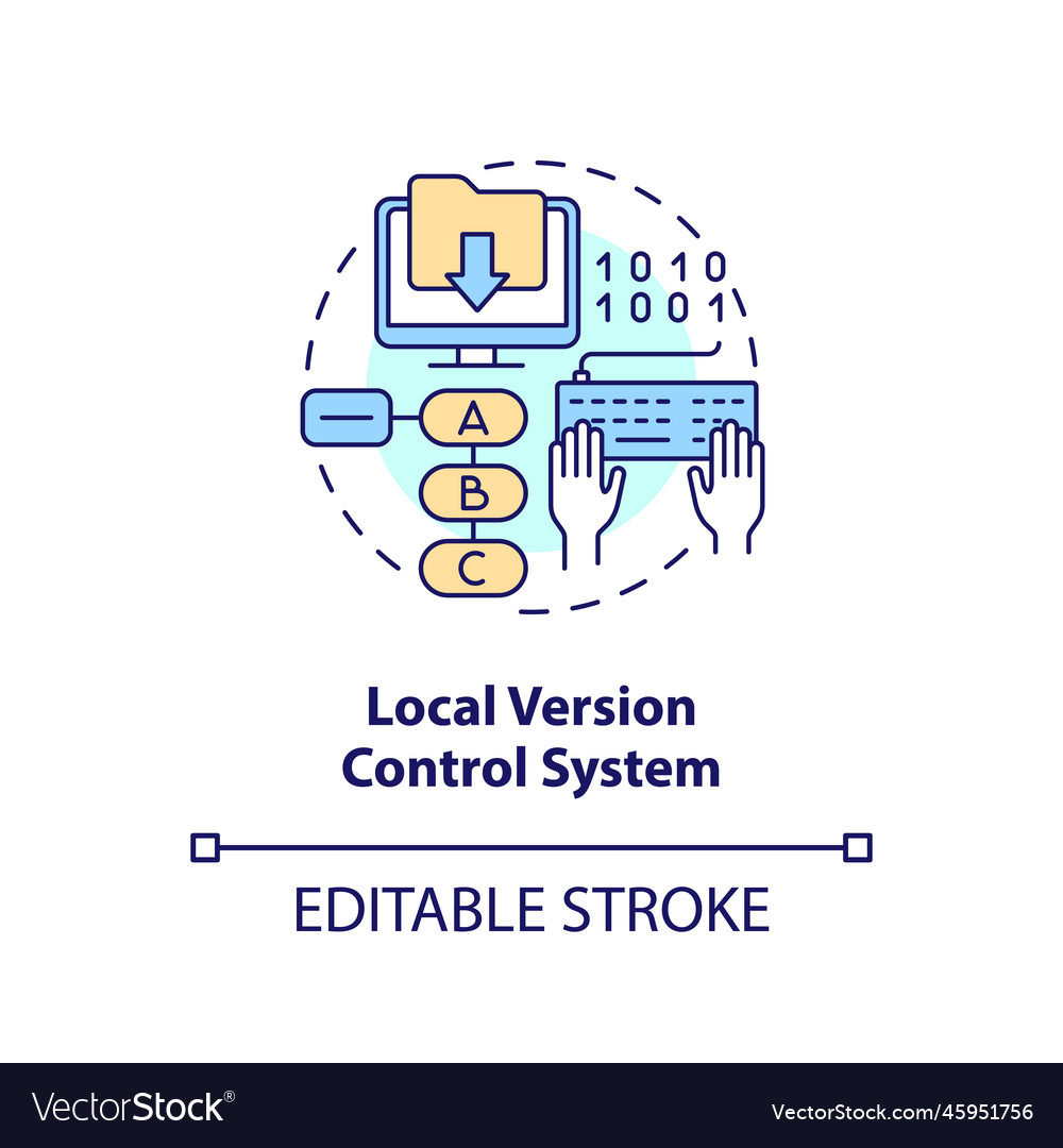 Local Version Control System Concept Icon Vector Image