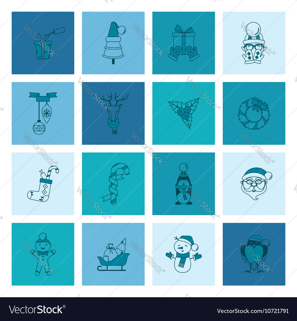 Christmas And Winter Icons Collection Royalty Free Vector