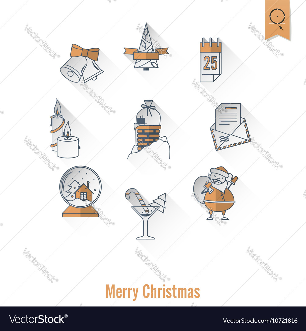 Christmas And Winter Icons Collection Royalty Free Vector