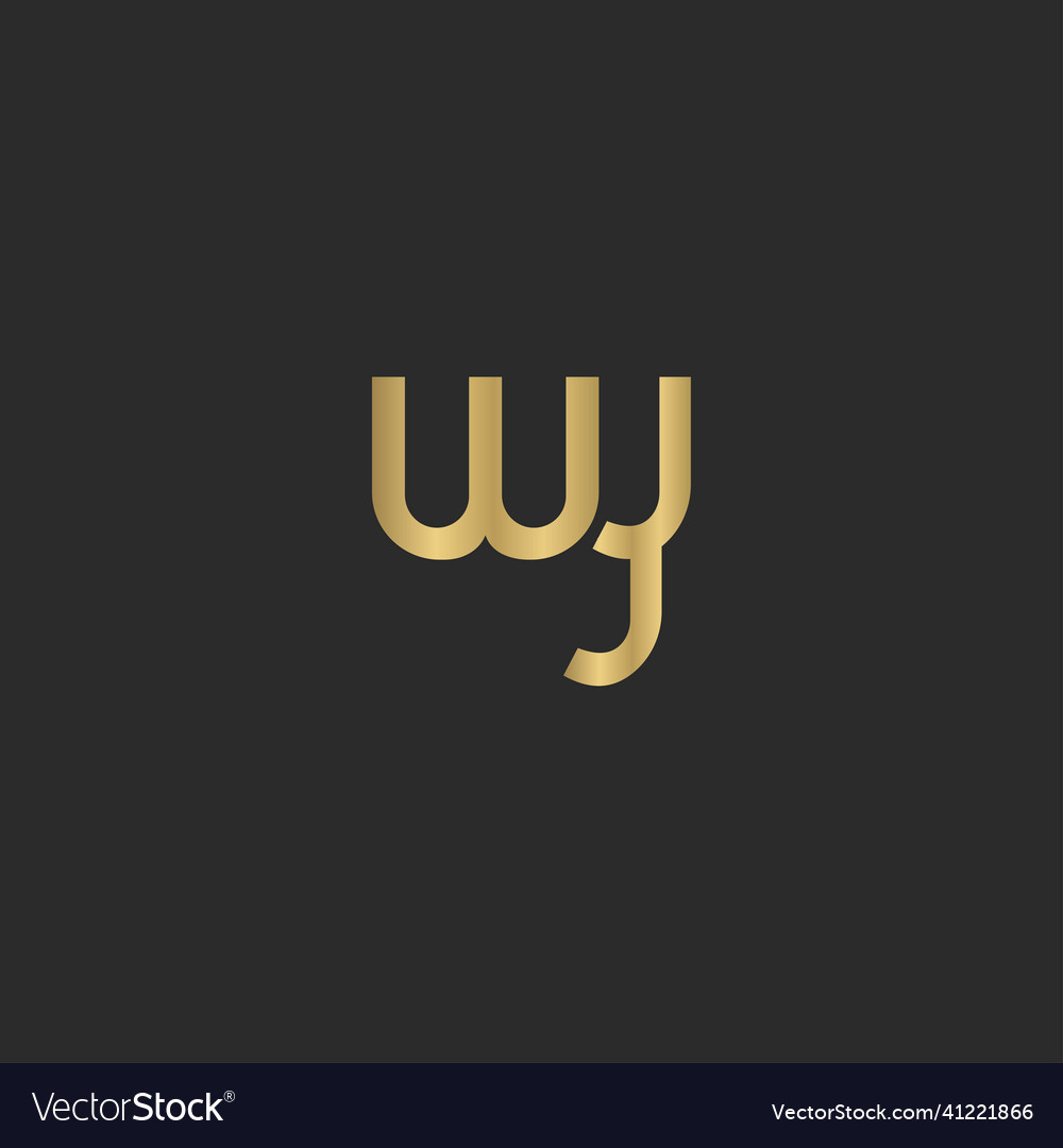 Alphabet Initials Logo Wy Yw W And Y Royalty Free Vector