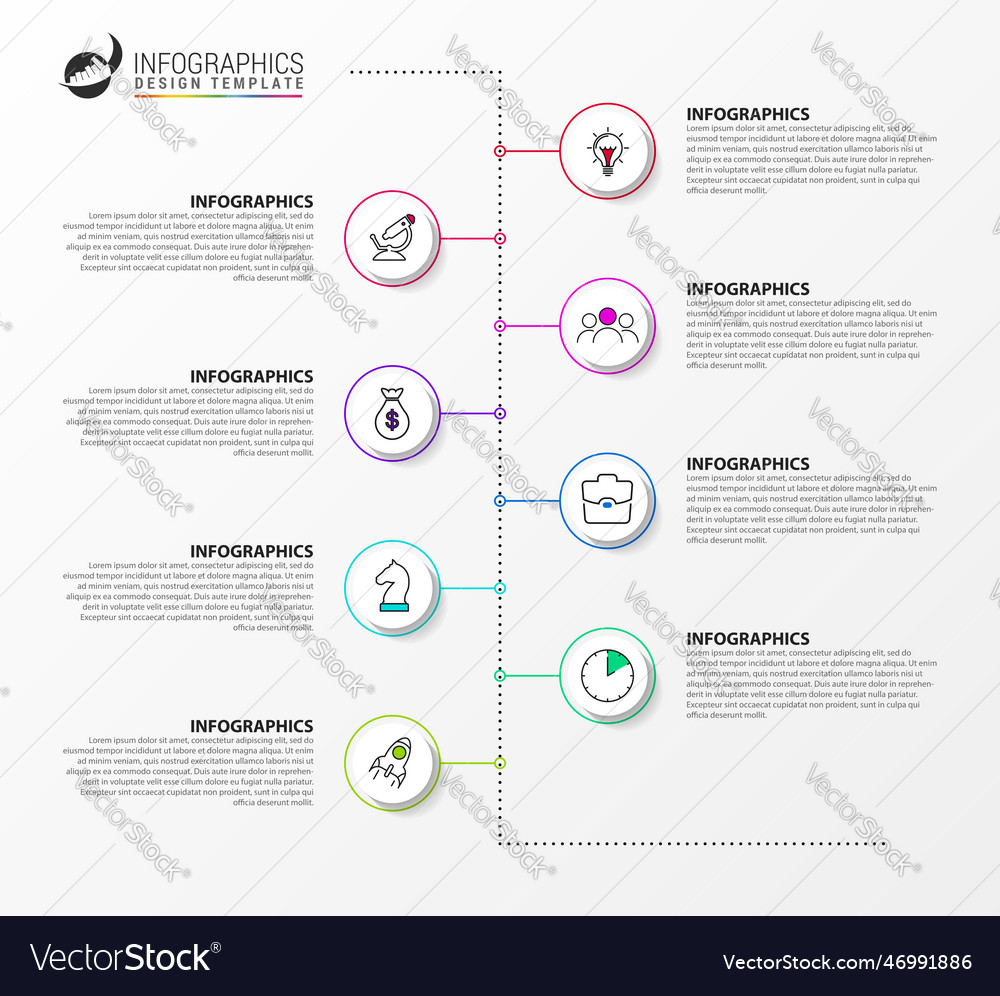 Infographic Design Template Timeline Concept Vector Image