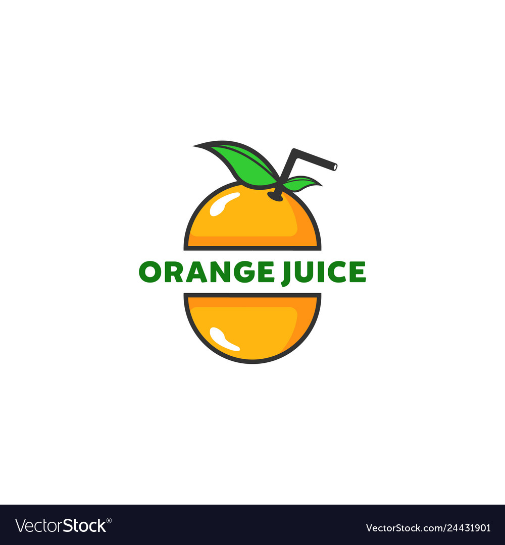 Fruit Juice Logo Fresh Drink Royalty Free Vector Image