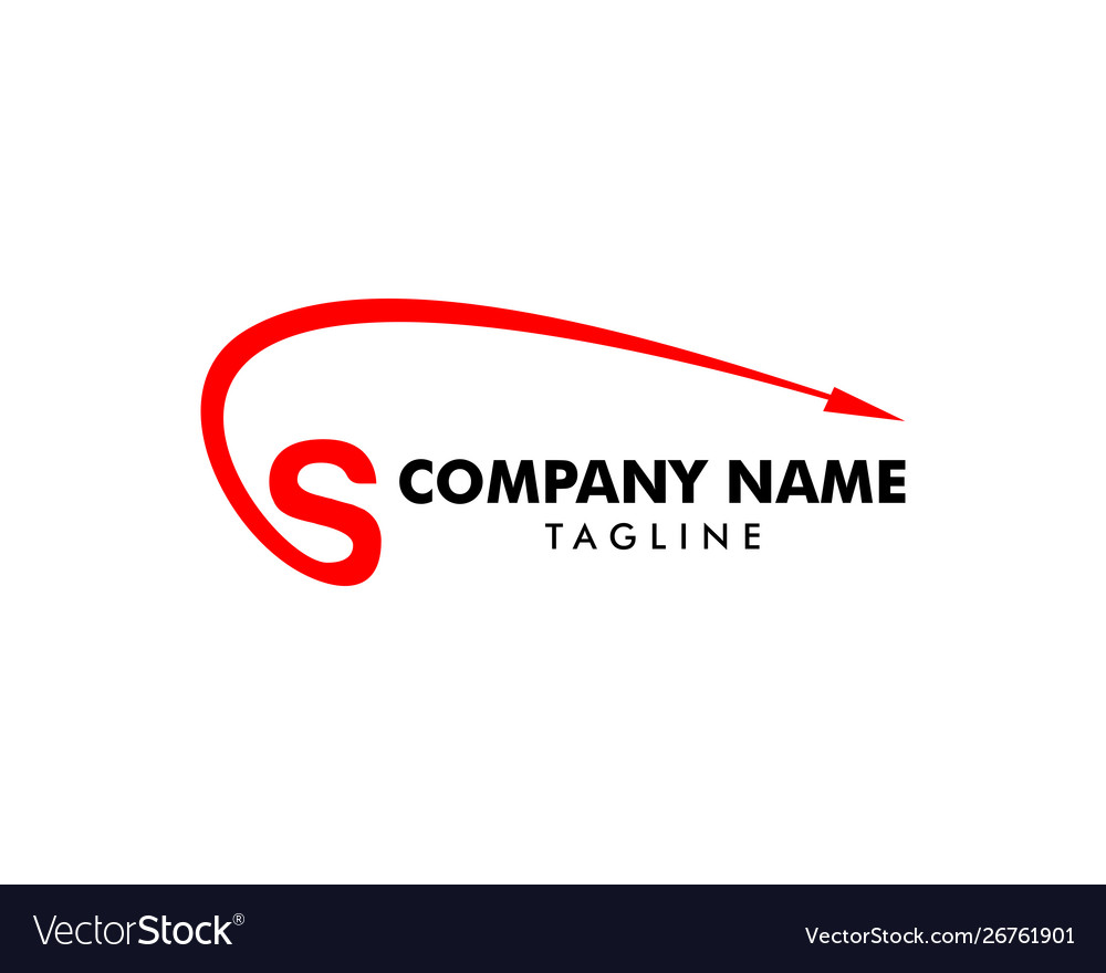 Letter S Arrow Logo Design Element Royalty Free Vector Image