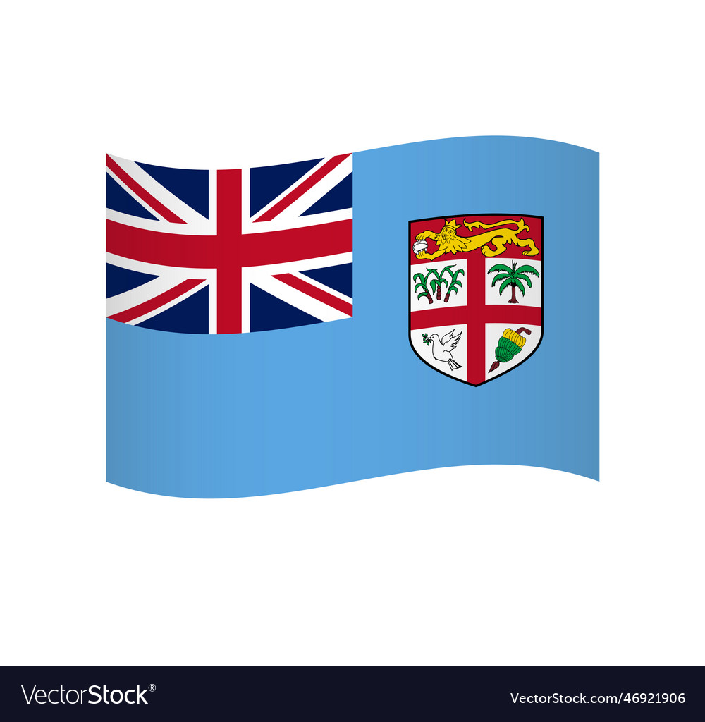 Wavy Flag Of Fiji Royalty Free Vector Image VectorStock