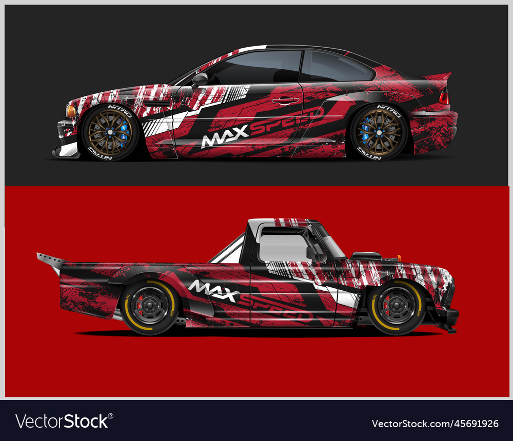 American Flag Car Wrap Design Graphics Royalty Free Vector