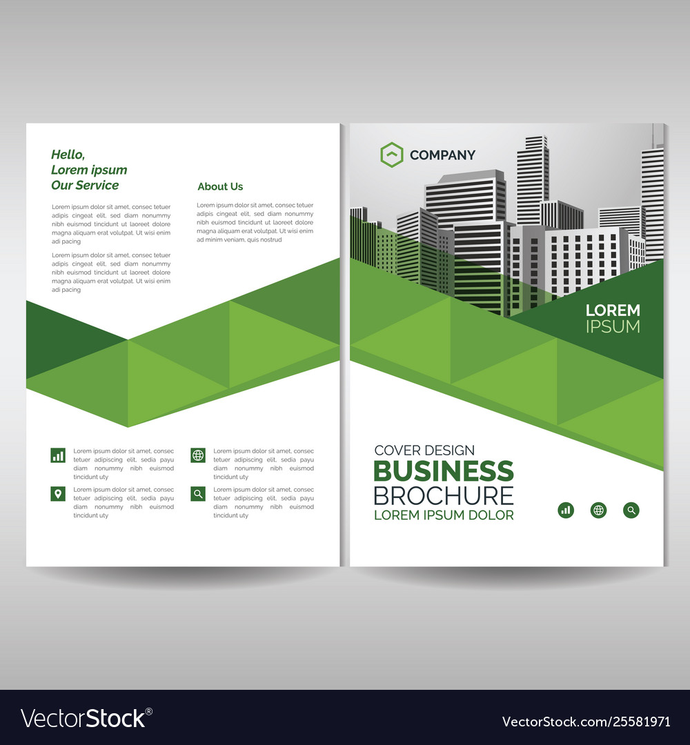 Business Brochure Cover Layout Template Royalty Free Vector