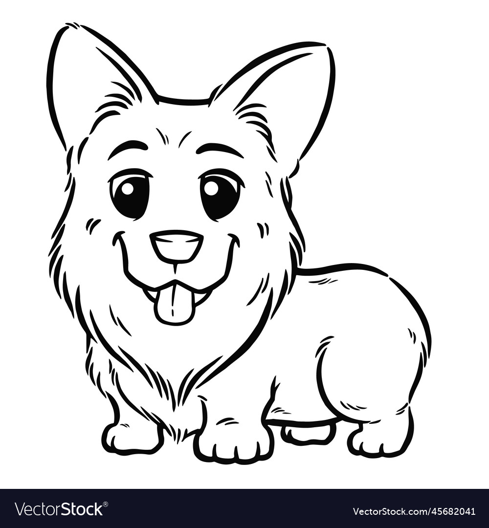 Раскраска корги
