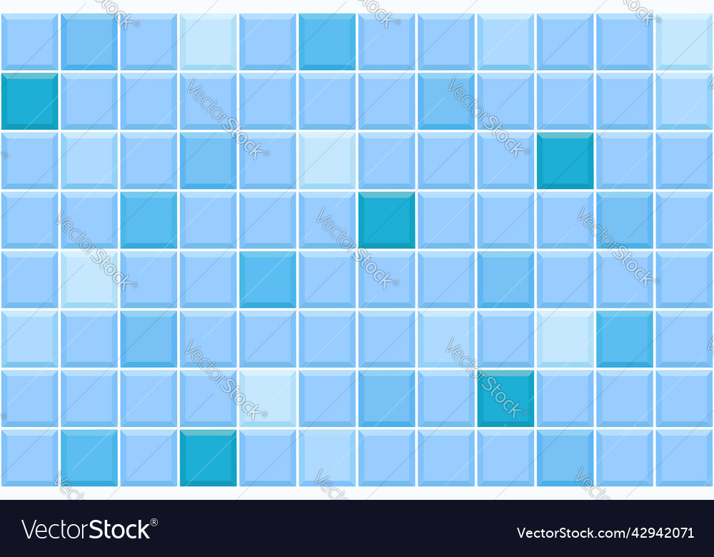 Blue Tile Seamless Pattern Swimming Pool Floor Vector Image