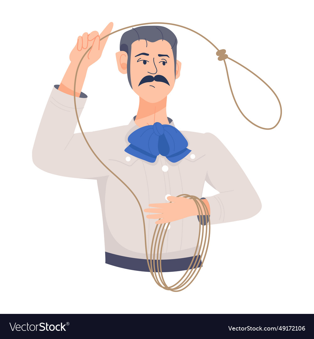 Throwing Rope Royalty Free Vector Image VectorStock